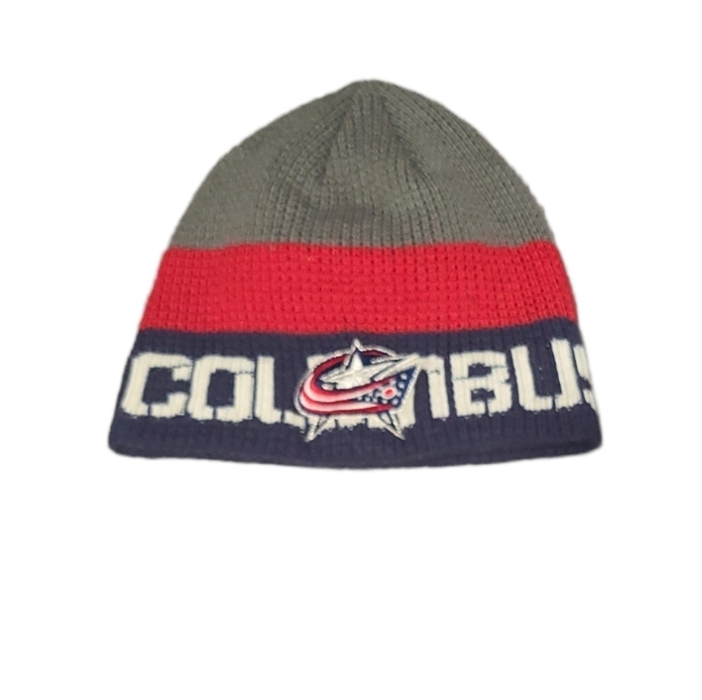 Men's reebok center ice Columbus NHL beanie